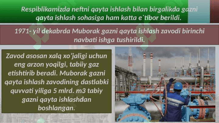 Neft va gazni qayta ishlash texnologiyasi 7