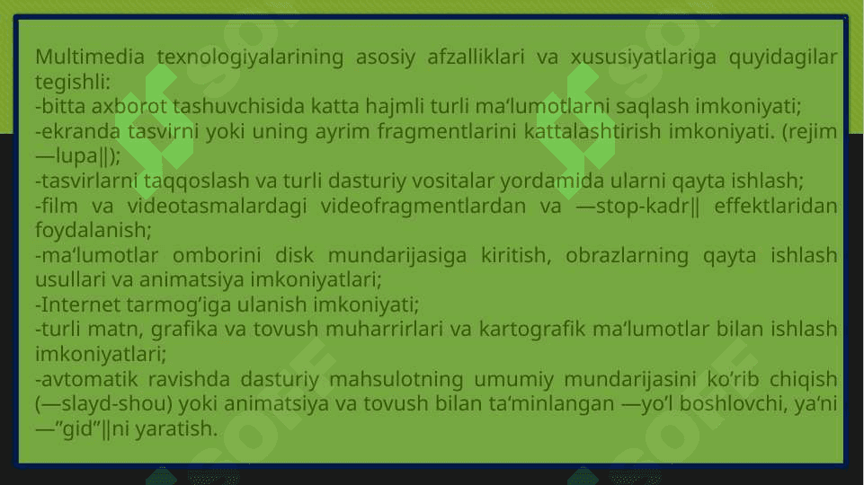 TAQDIMOT YARATISHNING ZAMONAVIY VOSITALARI VA TA’LIM JARAYONIDA QO‘LLANILISHI. 6