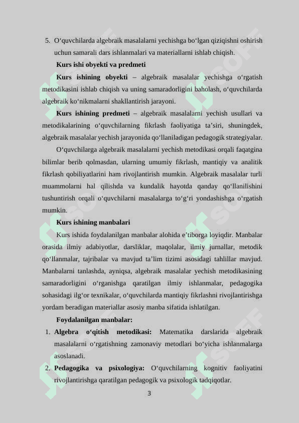 Algebraik mazmunli masalalar yechishga o‘rgatish metodikasi 3