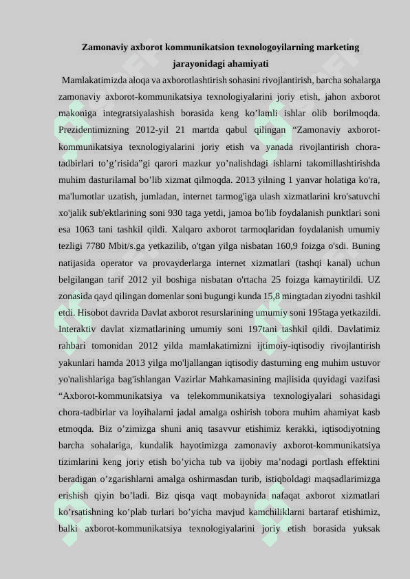 Markеtingda zamonaviy axborot kommunikatsion tеxnologiyalardan foydalanish xususiyatlari 5
