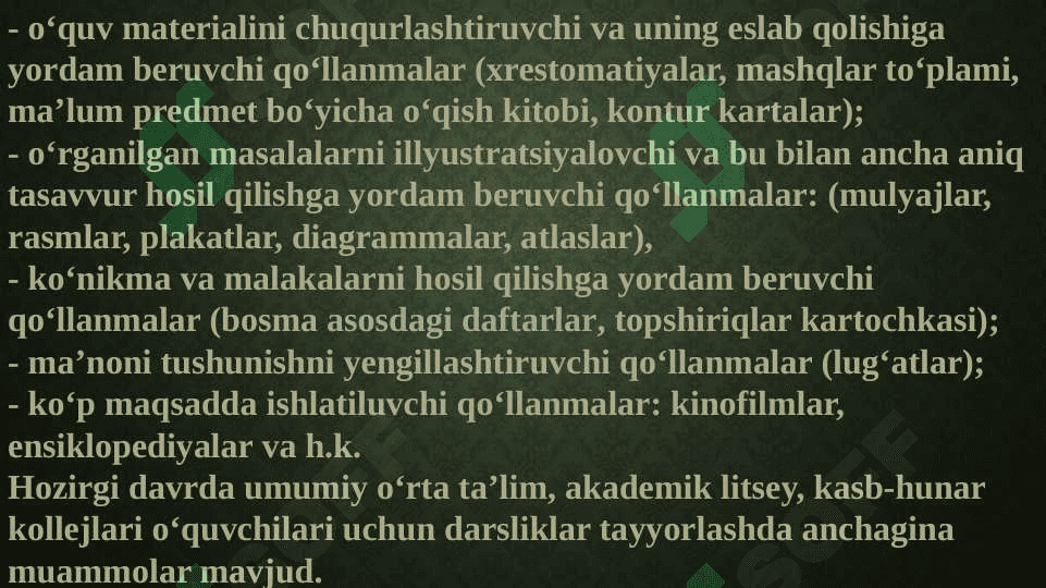 Ona tilidan darslik va òquv qòllanmalarning boblari va mavzularini òrganish 3