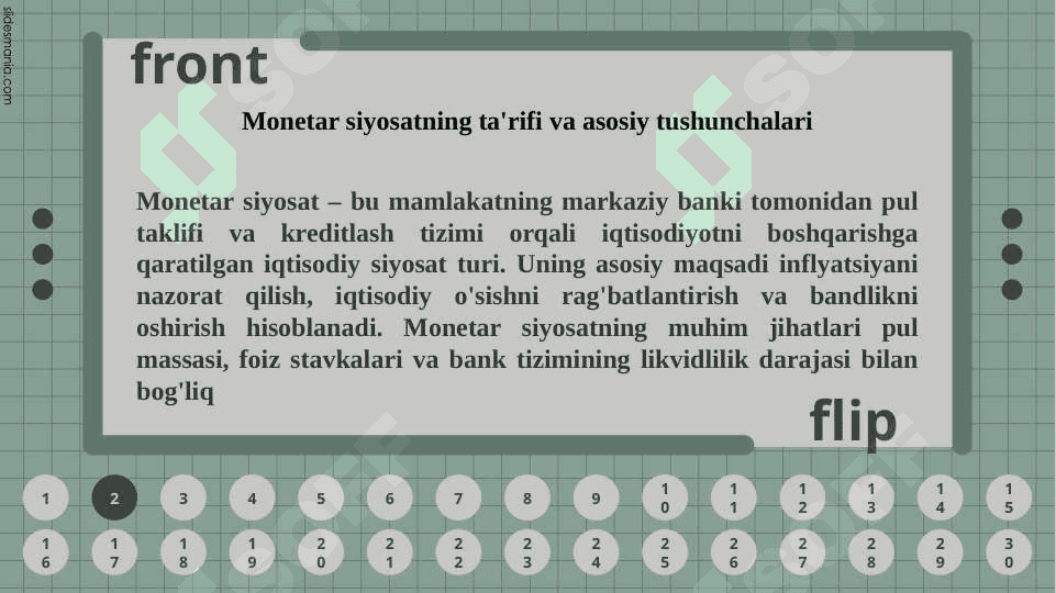 . Monetar siyosatning maqsadi,maqsadli ko’rsatkichlari va ularning asosiy yo’nalishlari 2