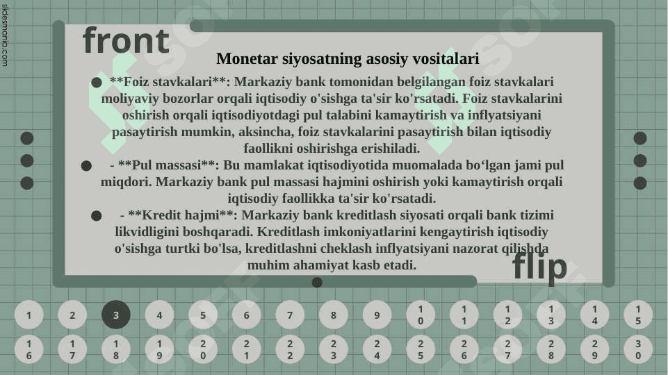 . Monetar siyosatning maqsadi,maqsadli ko’rsatkichlari va ularning asosiy yo’nalishlari 3