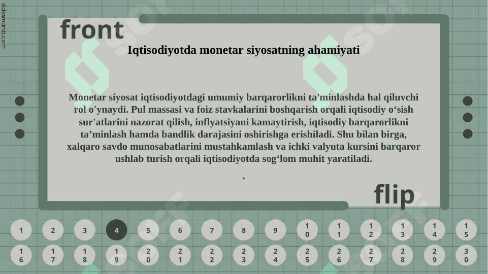 . Monetar siyosatning maqsadi,maqsadli ko’rsatkichlari va ularning asosiy yo’nalishlari 4