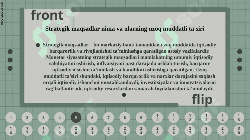 . Monetar siyosatning maqsadi,maqsadli ko’rsatkichlari va ularning asosiy yo’nalishlari 5