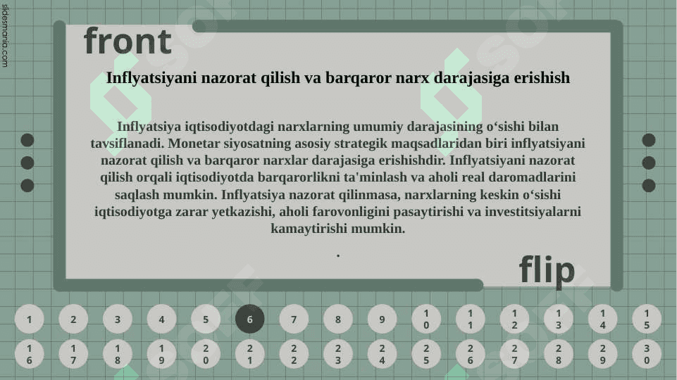 . Monetar siyosatning maqsadi,maqsadli ko’rsatkichlari va ularning asosiy yo’nalishlari 6