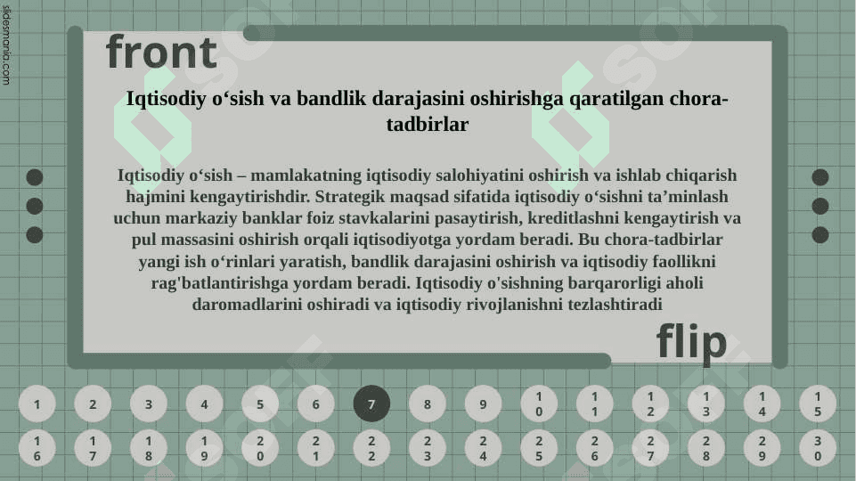 . Monetar siyosatning maqsadi,maqsadli ko’rsatkichlari va ularning asosiy yo’nalishlari 7