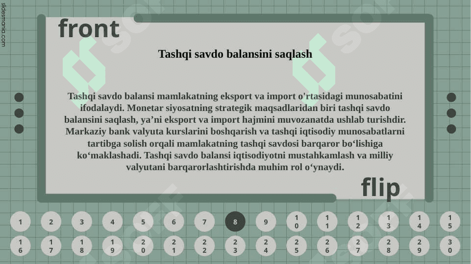 . Monetar siyosatning maqsadi,maqsadli ko’rsatkichlari va ularning asosiy yo’nalishlari 8