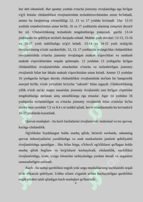 16-17 YOSHLI O`QUVCHILARNING MASHG`ULOT JARAYONINI UMUMIY XUSUSIYATLARI 6