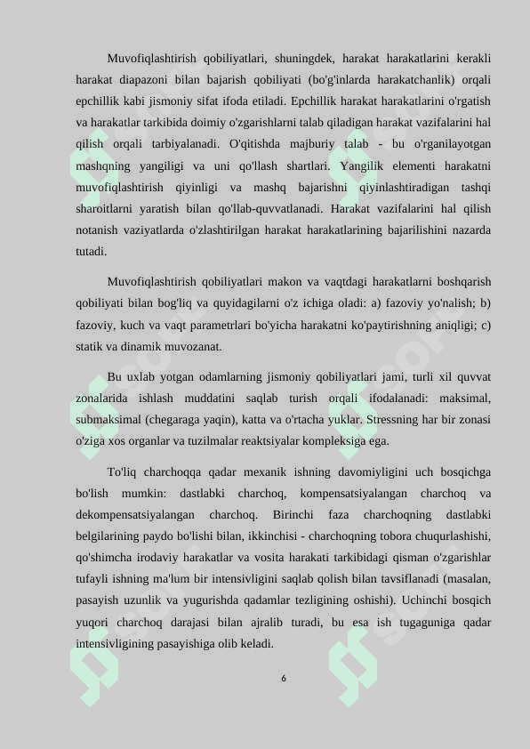 Jismoniy mashqlar haqida tushuncha 6