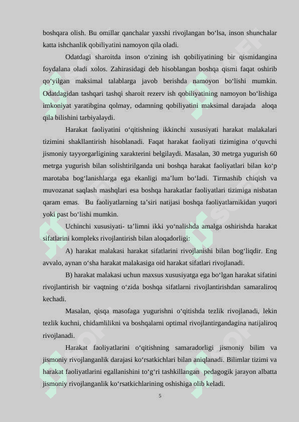 JISMONIY TARBIYA DARSLARIDA HARAKATLARGA O‘RGATISH BOSQICHLARI 5