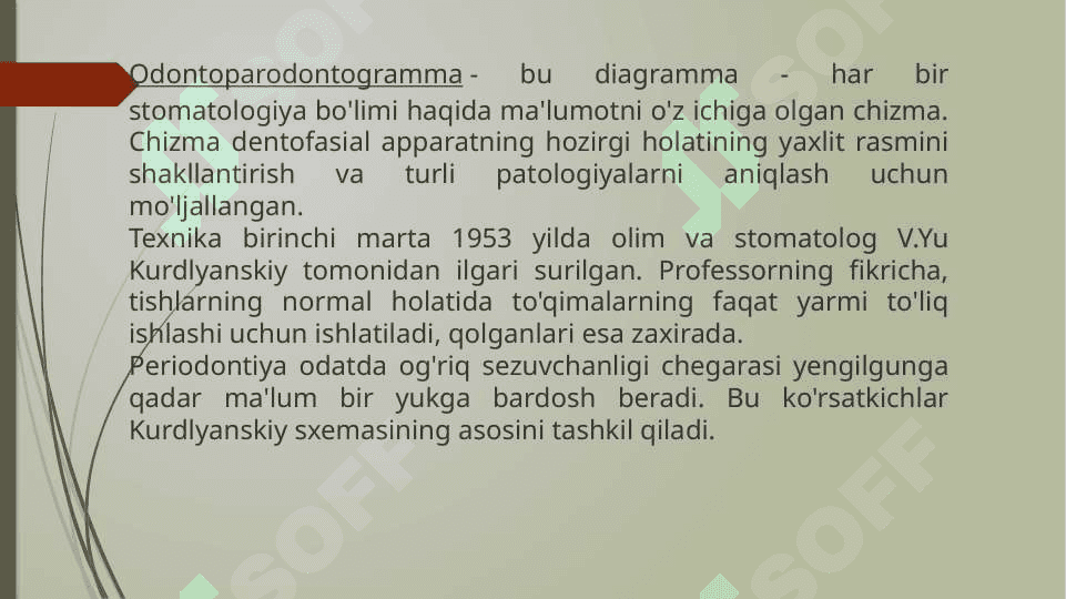 Odontoparodontogramma taxlili 3