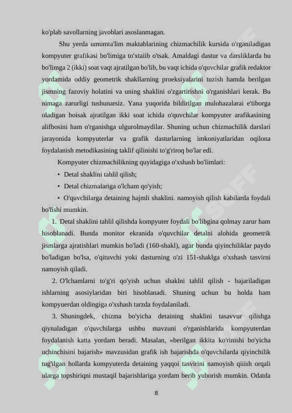 AVTOMATLASHTIRILGAN O’QITISH DASTURLARI 7