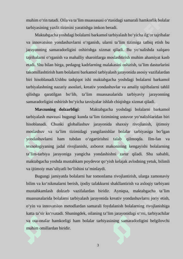 MAKTABGACHA YOSHDAGI BOLALARNI BARKAMOL QILIB TARBIYALASHDA IBN SINO IJODIDAN FOYDALANISH 3