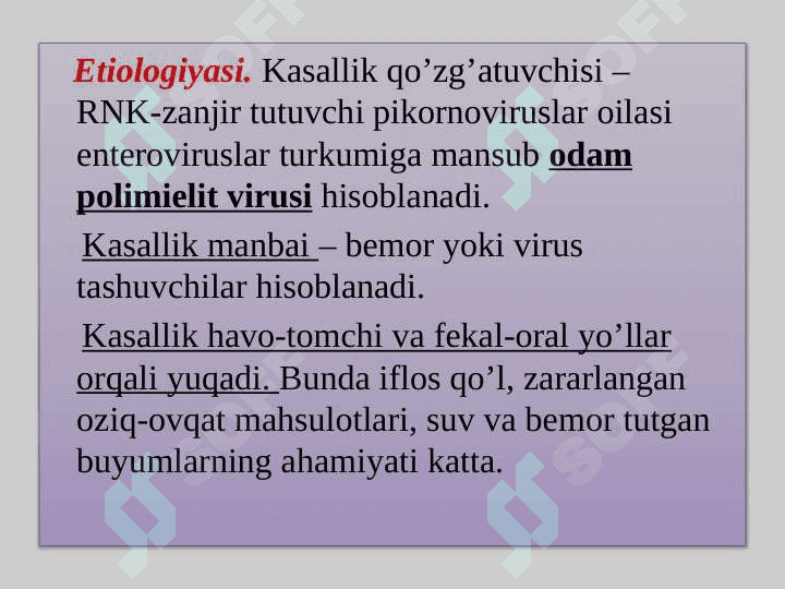 Polimielit kasalligi va uning bolalardagi xususiyatlari 5