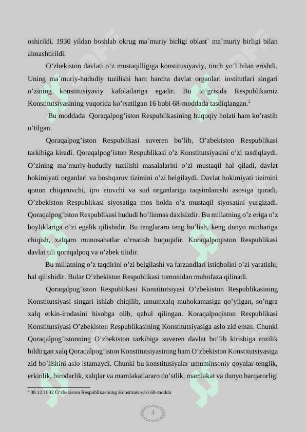 «O`zbekiston Respublikasining Ma`muriy – Hududiy tuzulishi». 4