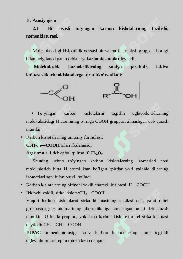 Alifatik bir asosli karbon kislotalarning gomologik qatori. 7