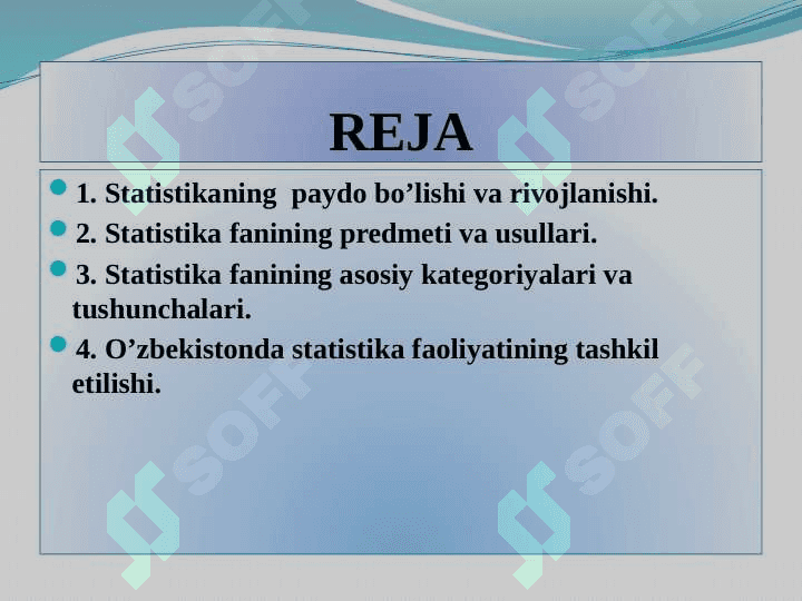 Statistika faniga kirish 2