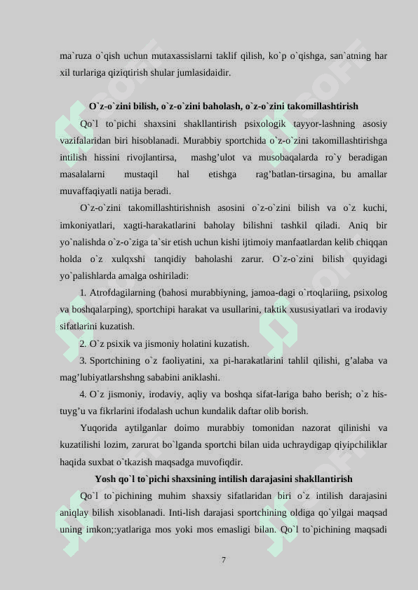 YOSH QO`L TO`PICHILARNI PSIXOLOGIK TAYYORLASH 7