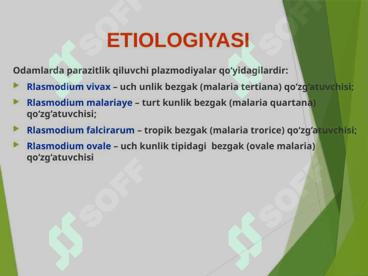 BEZGAK (MALYARIYA, MALARIA) 4