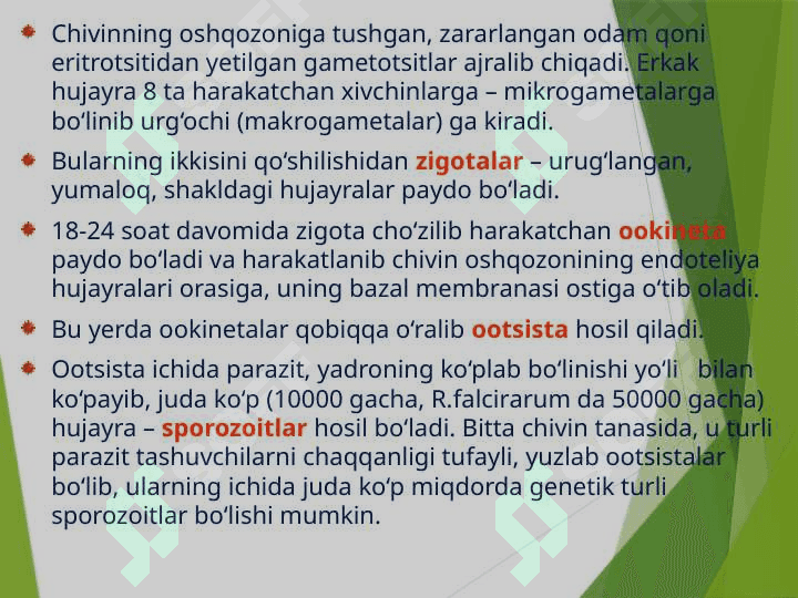 BEZGAK (MALYARIYA, MALARIA) 7