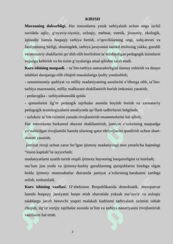 SHAXSNING TARBIYALANGANLIGINI BAHOLASH MEZONLARI 2