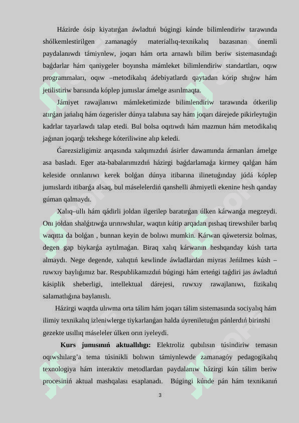 Elektroliz qubılısın túsindiriw 3
