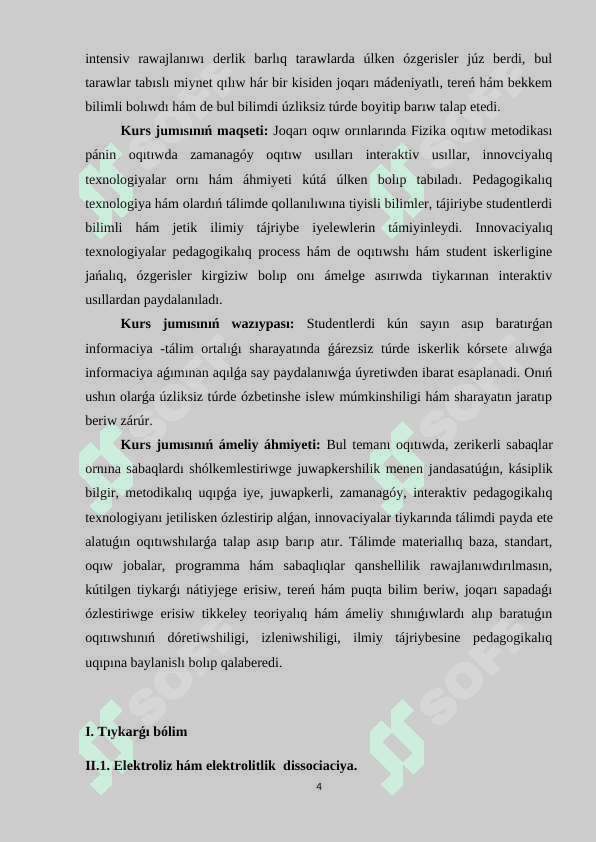 Elektroliz qubılısın túsindiriw 4