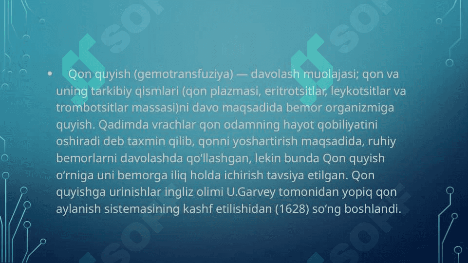 Qon va suyuqliklarni quyishga tayyorlash 3