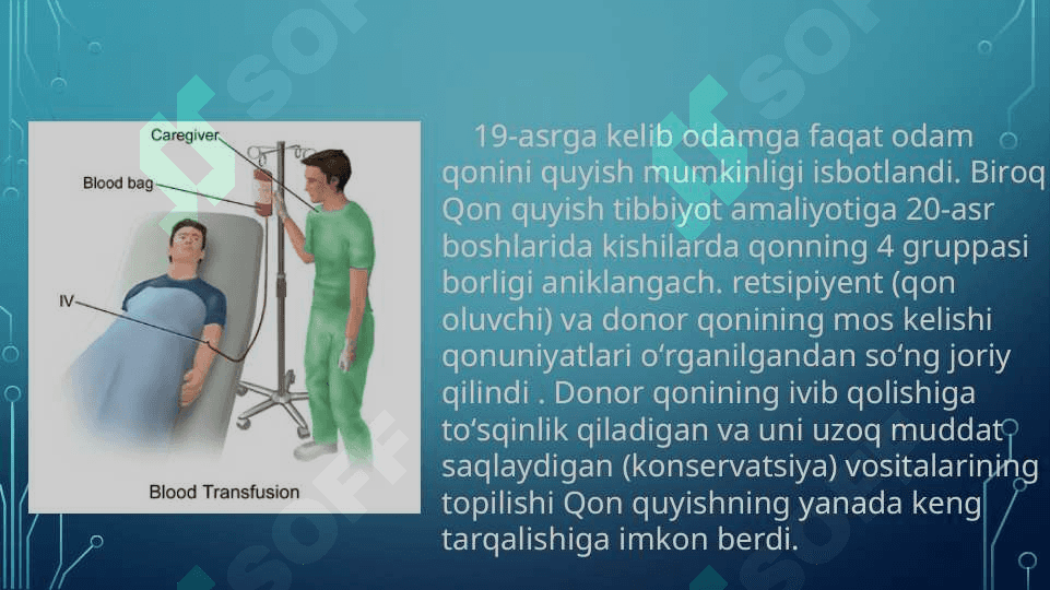 Qon va suyuqliklarni quyishga tayyorlash 4
