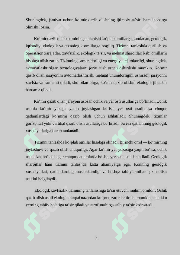 Ko'mir konidan ko'mirni qazib olish jarayonini avtomatlashtirish 6
