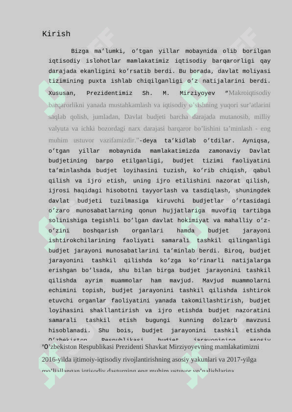 Budjet munosabatlarining qonuny huquqiy asoslari kurs ishi 3