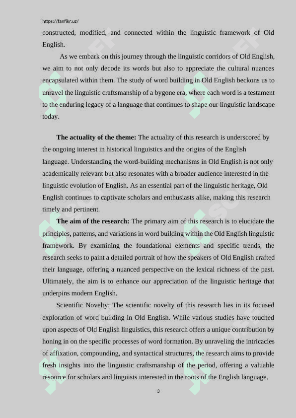 WORD BUILDING IN OLD ENGLISH 3