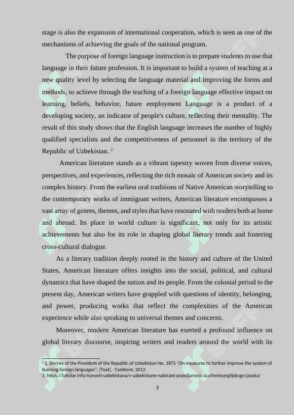Modern American Literature. A matter of style and mastery 3