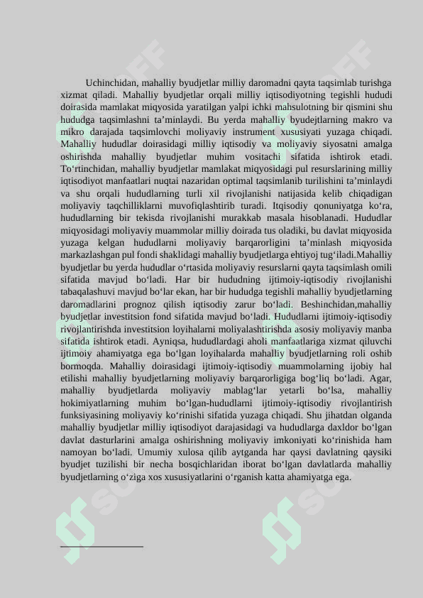 Mahalliy byudjetlarning daromad va xarajatlarini tartibga solish 8