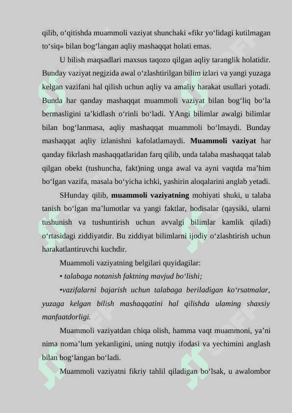 Jadallashtiruvchi ta’lim texnologiyalar, muammoli ta’lim texnologiyalari 7
