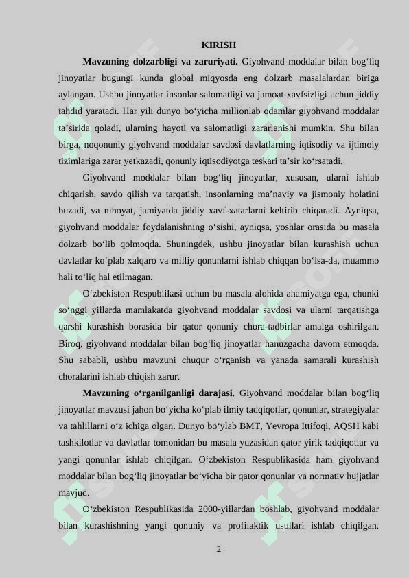 GIYOHVAND MODDALARNING NOQONUNIY AYLANISHI BILAN BOGʻLIQ JINOYATLAR 2