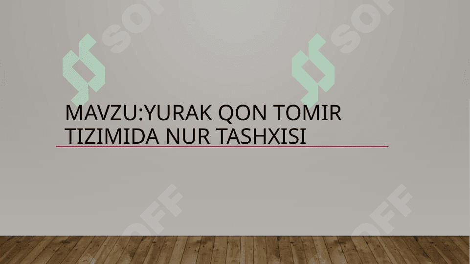 Yurak qon tomir tizimida nur tashxisi 2