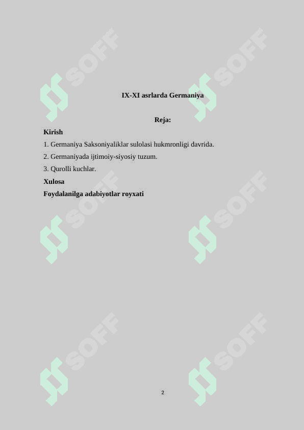 IX-XI asrlarda Germaniya 2