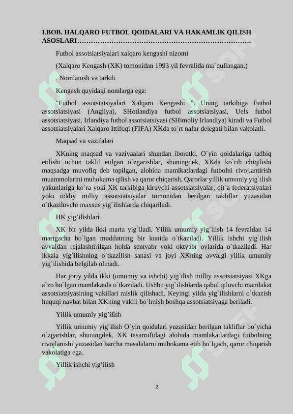 Futbol bo’yicha hakamlik qilish qoidalari 2