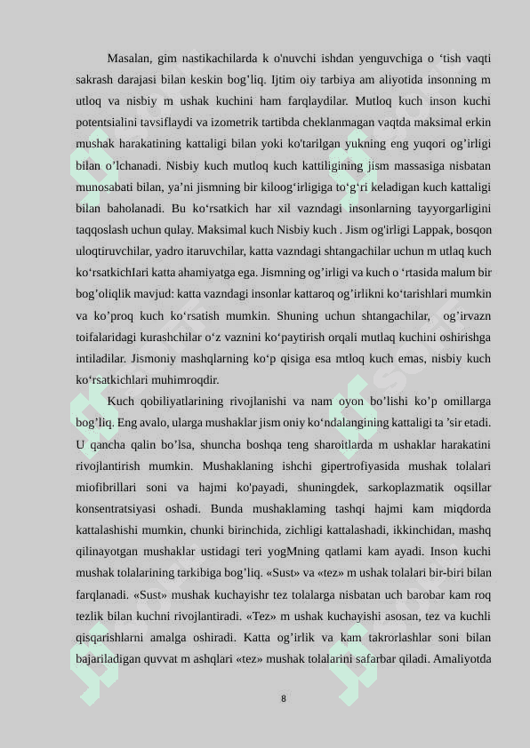 HARAKAT SIFATLARINI RIVOJLANTIRISHNING YOSHGA XOS XUSUSIYATLARI 8