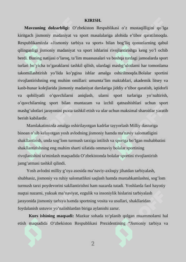 MAKTABLARDA JISMONIY TARBIYA DARSLARNINI TASHKIL QILISH 2