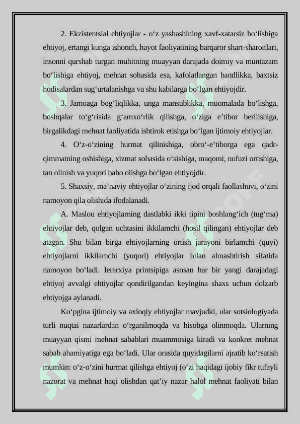Mehnat faoliyati motivlari 3