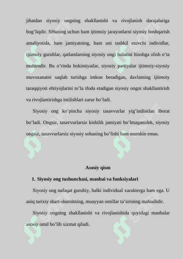 SIYOSIY MАDАNIYAT, SIYOSIY MАFKURАLАR 4