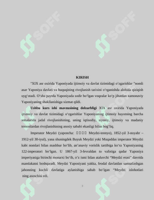 YAPONIYA MEYDZI TIKLANISH DAVRIDA. ISLOHOTLAR 3