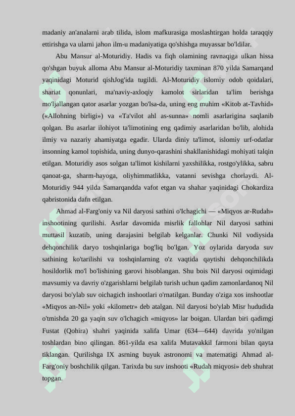 Oʻrta Osiyo xalqlarining IX-XII asrlarda uygʻonish davri(Renessans) 3