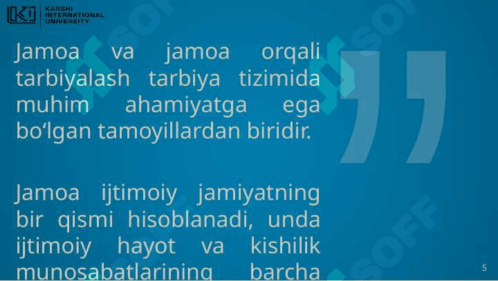 Tarbiya jamoasi va yagona pedagogik jarayon 5