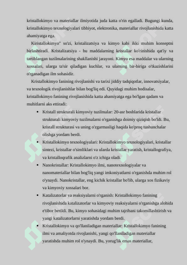 Kiristallokimyo fanining maqsadi, vazifalari, usullari, tarixi haqida. 3