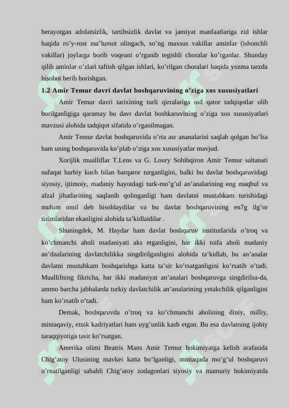 TEMURIYLAR DAVRIDA  YER SOLIG’I 8