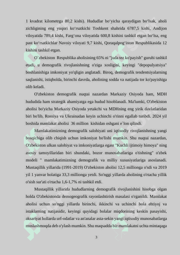 Oʻzbekiston aholisining  demografik rivojlanishida hudud omili 3